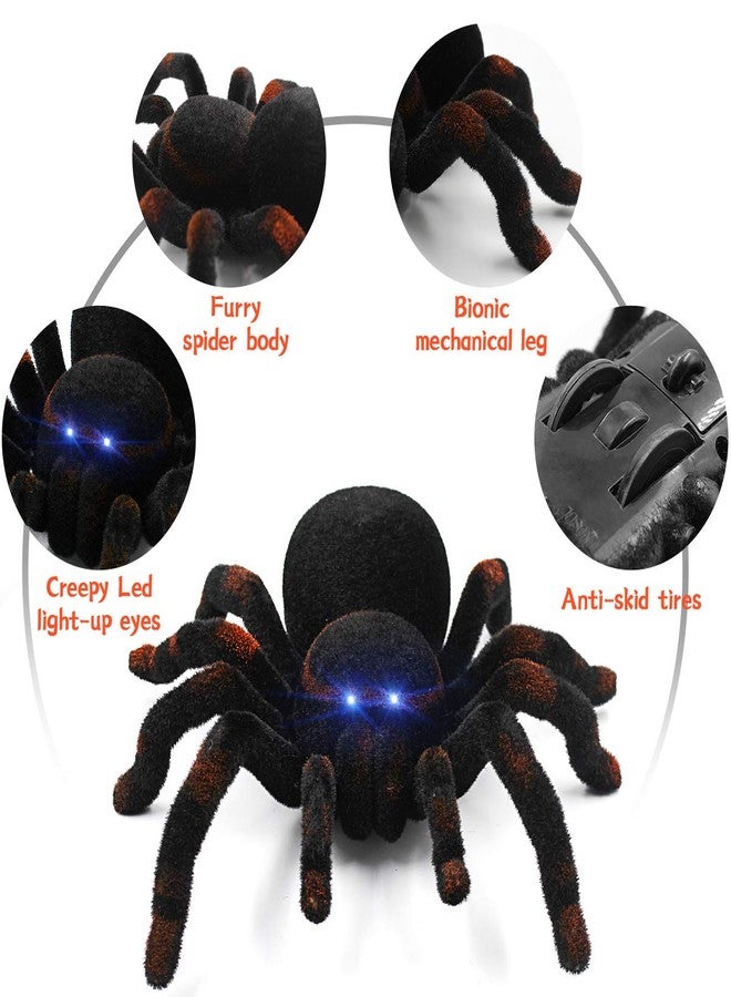 Aerbee Remote Control Spider Toys, RC Giant Spider Toys Wireless Remote Control High Simulation Spider Animal Pets Toys Realistic Action with Glowing Eyes Perfect for Christmas Joke Game Playing - Image 5